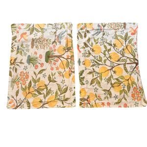 Pottery Barn Duvet Covers with Yellow and Green Floral Design